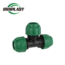 Irriplast brand PP compress irrigation compression fitting Tee  for  irrigation system